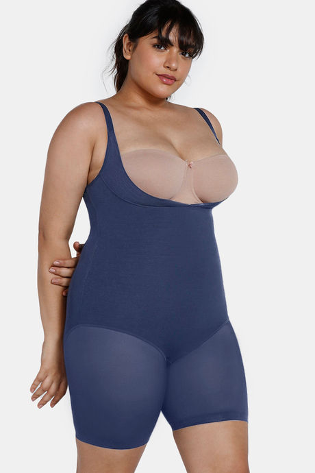 Zivame High Compression Short Length Thigh Shaper Bodysuit - Sky Captain — image 7